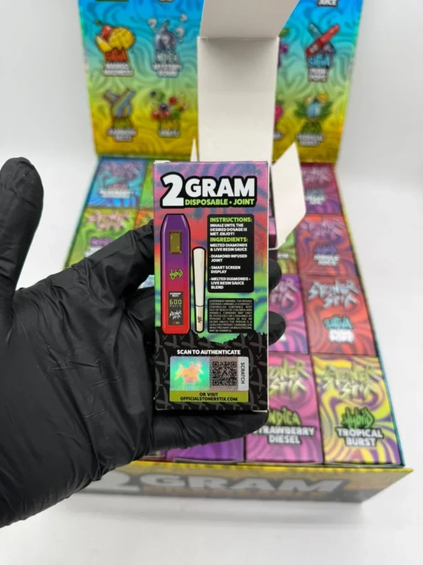 Authentic stoner stix 2g disposable packaging and verification
